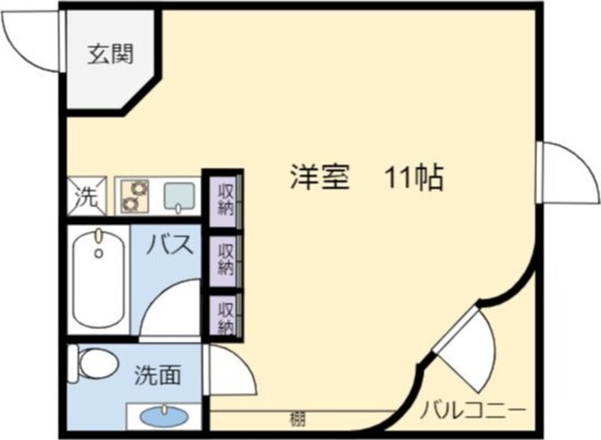 間取図 名古屋市営地下鉄鶴舞線/大須観音駅 徒歩7分 5階 築39年