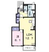 ベルメゾン都　Ⅵ 1LDKの間取り