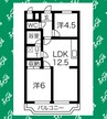 梅森坂マンション 2LDKの間取り