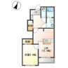 レザン 1LDKの間取り
