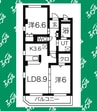 グランシャリオ 2LDKの間取り