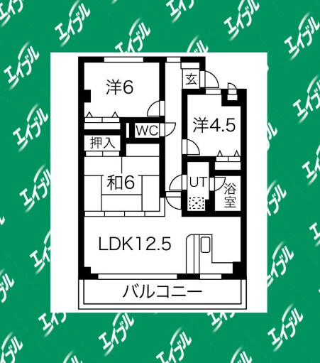 間取り図 グランドヒルズ供米田一番館