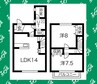 Green Court社が丘 2LDKの間取り