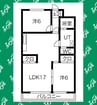 ロイヤルマンション丁田 2LDKの間取り