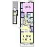 ベル　フルール 1LDKの間取り