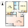名鉄常滑線・空港線/新舞子駅 徒歩10分 1階 築23年 2LDKの間取り