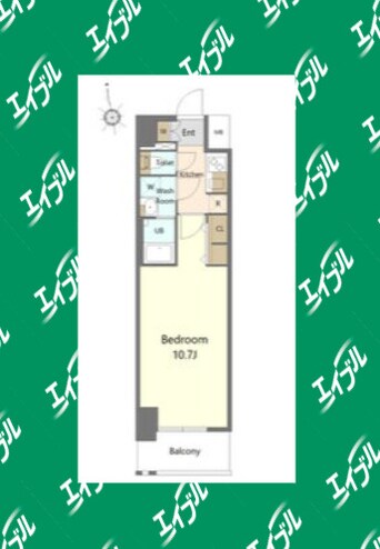 間取図 中央本線<中央西線>/金山駅 徒歩11分 8階 1年未満