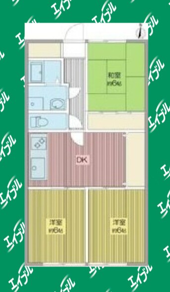 間取図 近鉄名古屋線/伏屋駅 徒歩15分 2階 築28年