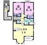 ソレイユ　ルヴァン 2LDKの間取り