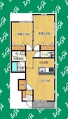 グリーンハウス 2LDKの間取り