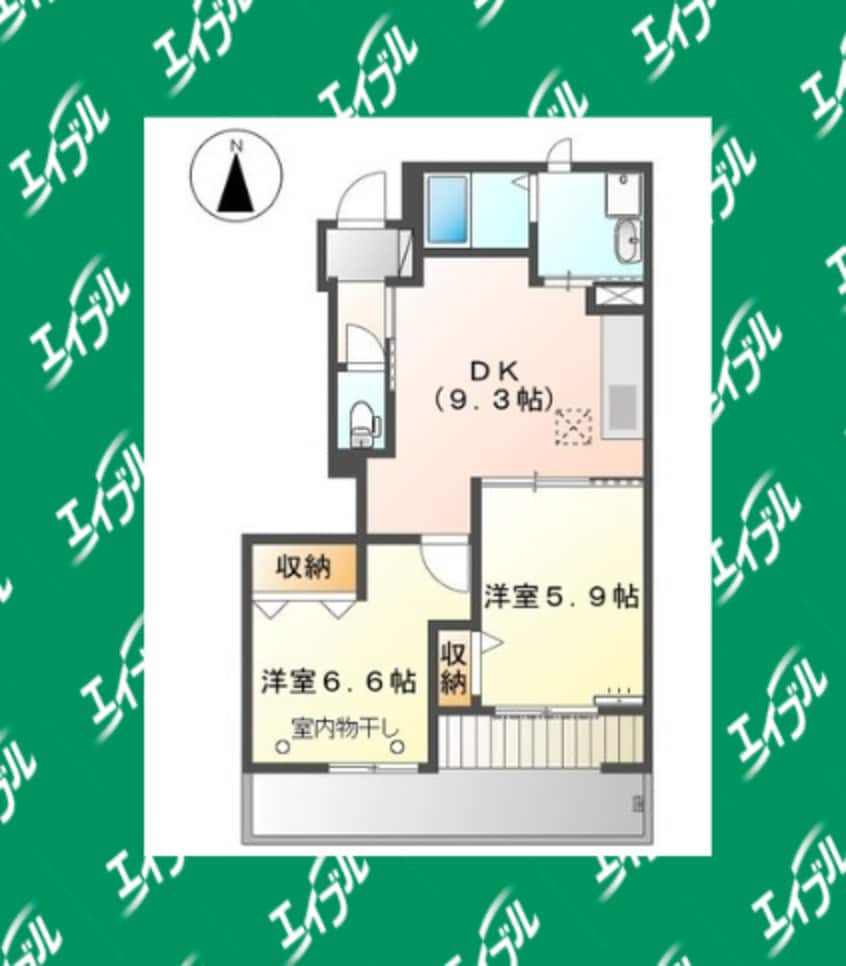 間取図 関西本線（東海）/春田駅 徒歩15分 1階 築14年