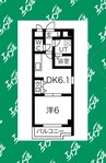 名古屋市営地下鉄東山線/高畑駅 徒歩9分 3階 築22年 1DKの間取り