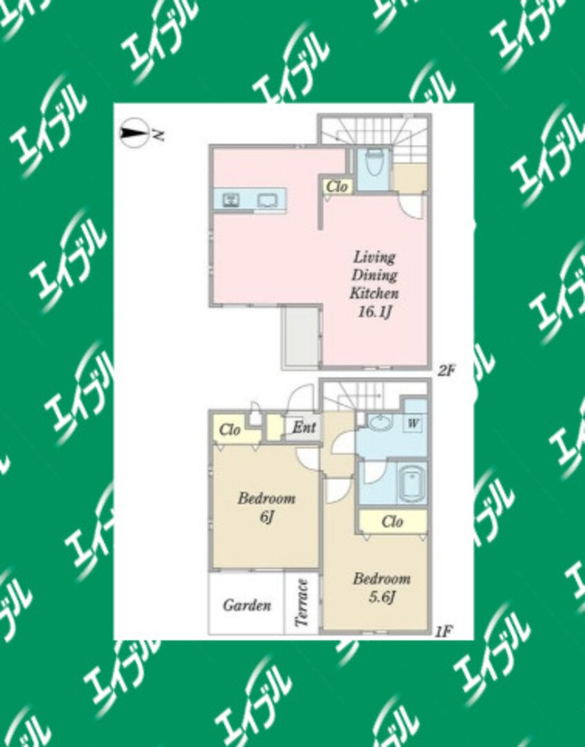 間取図 名古屋臨海高速鉄道<あおなみ線>/中島駅 徒歩32分 1階 築15年