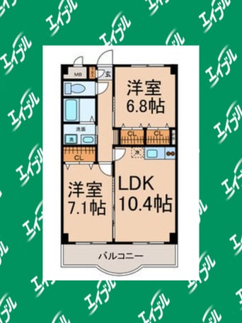間取図 東海道本線/尾頭橋駅 徒歩6分 3階 築22年
