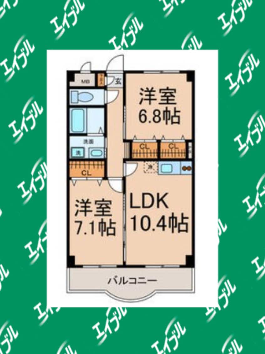 間取図 東海道本線/尾頭橋駅 徒歩6分 3階 築22年