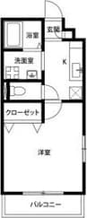 アンプルール リーブル すみれⅠ 1Kの間取り