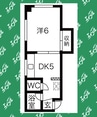 三宝ビル 1DKの間取り