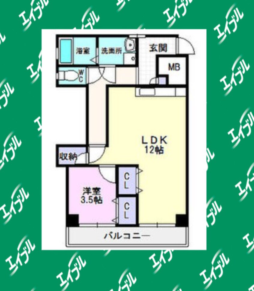 間取図 名古屋市営地下鉄名城線/黒川駅 徒歩26分 3階 築31年