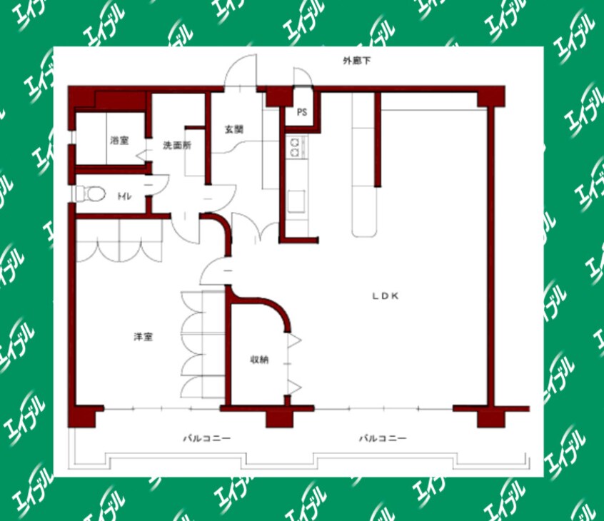 間取図 名古屋市営地下鉄鶴舞線/丸の内駅 徒歩4分 11階 築39年