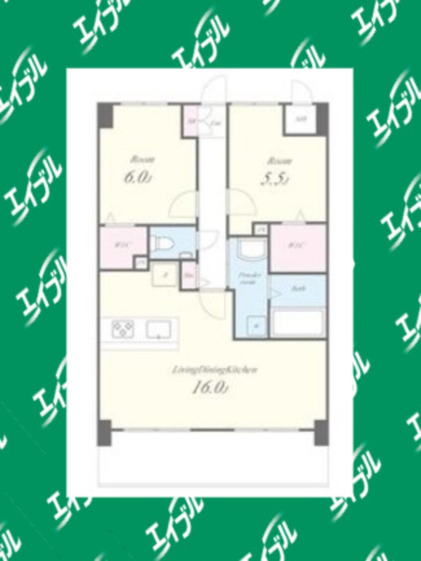 間取図 リアレクト白壁