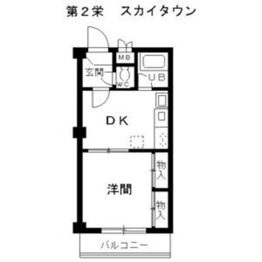 間取図 名古屋市営地下鉄東山線/栄駅 徒歩8分 2階 築41年