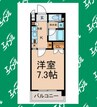 アップルコート一社 1Kの間取り