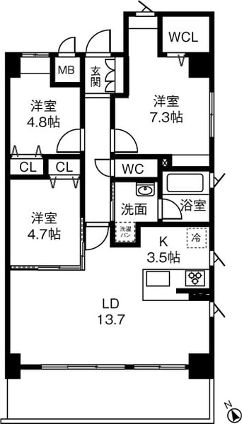 間取図 レジーナヒルズ覚王山