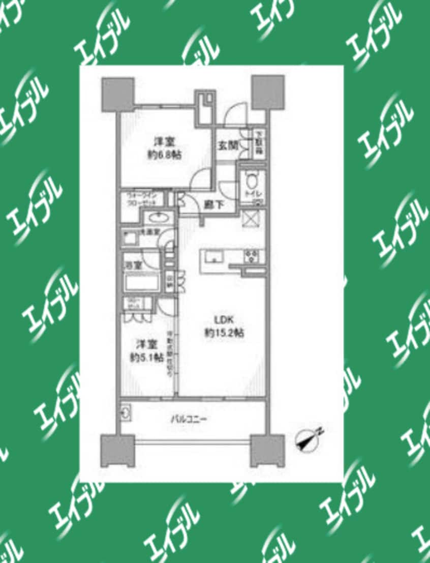 間取図 名古屋市営地下鉄東山線/亀島駅 徒歩7分 6階 築4年