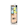 名鉄常滑線・空港線/豊田本町駅 徒歩5分 6階 築25年 1Kの間取り