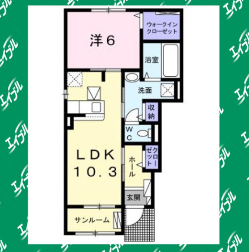 間取図 グランカーサ水芳Ⅱ