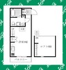 LE COCON本星崎町Ⅱ 1Rの間取り