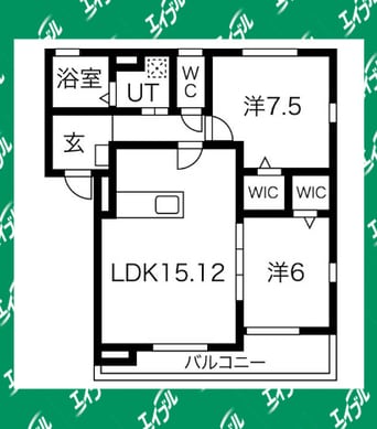 間取図 リビエールK