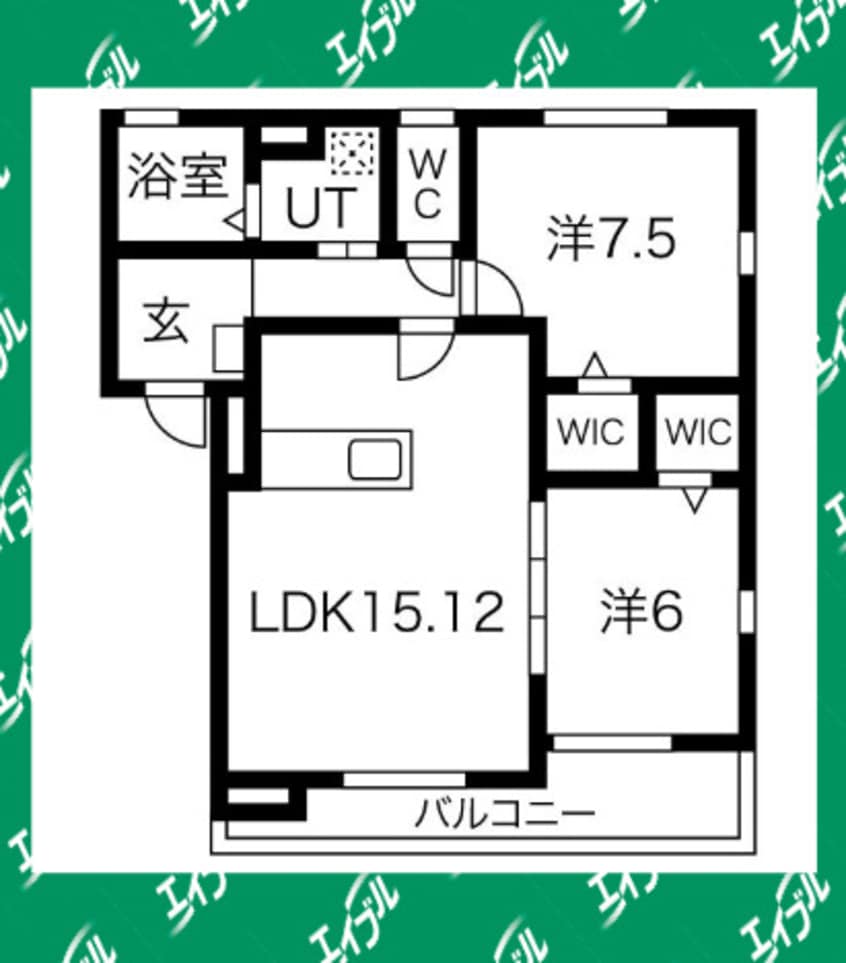 間取図 リビエールK