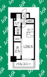 メイクスWアート金山ウエスト 1LDKの間取り