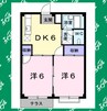 名鉄河和線/太田川駅 徒歩20分 1階 築35年 2DKの間取り