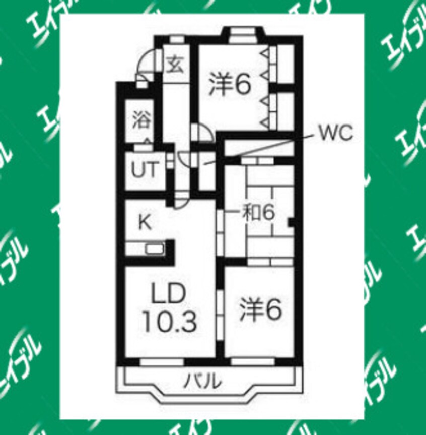 間取図 シャトー栗見坂