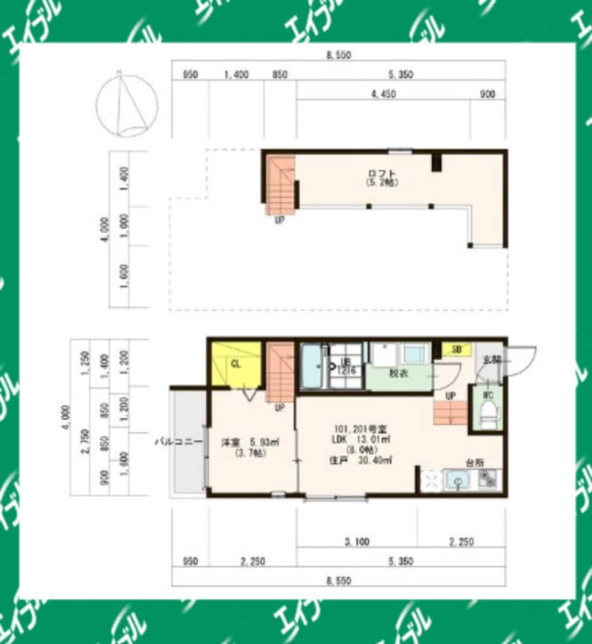 間取図 名古屋市営地下鉄桜通線/野並駅 徒歩5分 2階 築8年