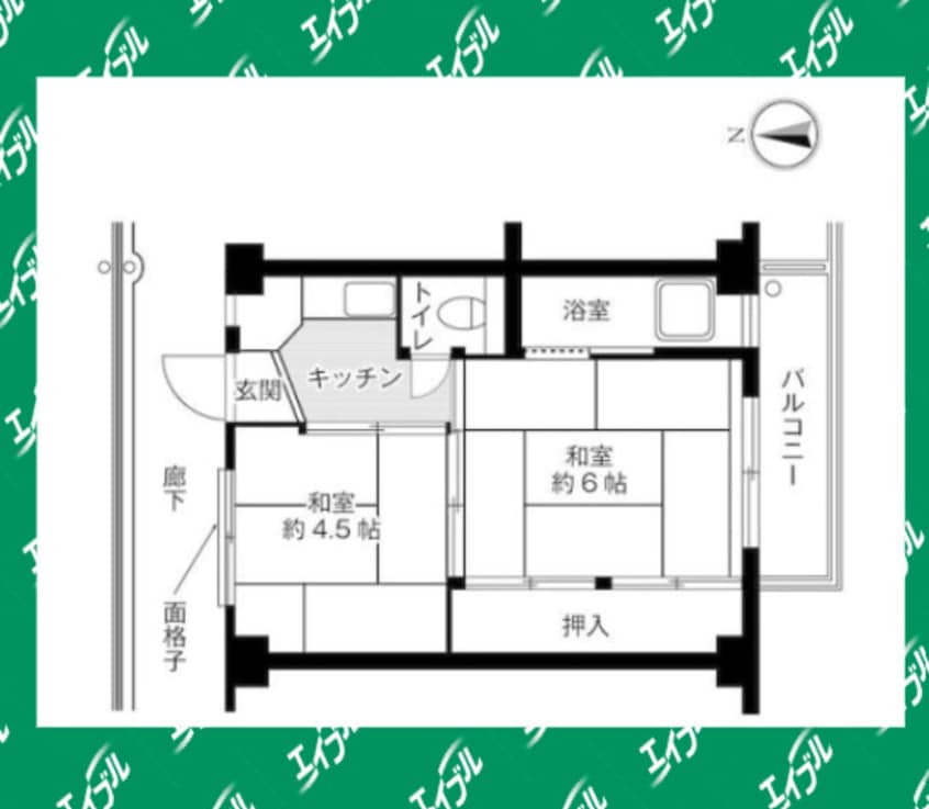 間取図 ビレッジハウス向山6号棟