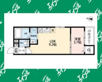 間取図 東海道本線/笠寺駅 徒歩9分 2階 築3年