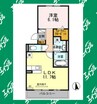 スプリングウッド 1LDKの間取り