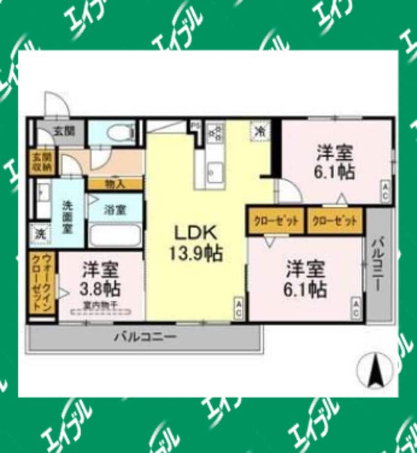 間取図 近鉄名古屋線/戸田駅 徒歩28分 2階 1年未満