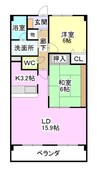名古屋市営地下鉄桜通線/徳重駅 徒歩13分 2階 築24年 2LDKの間取り
