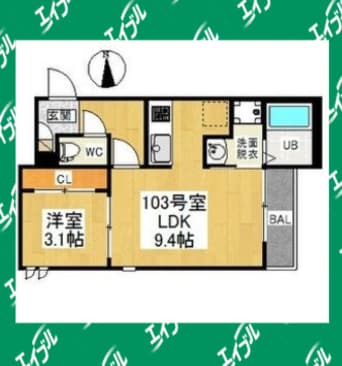 間取図 名古屋市営地下鉄名城線/妙音通駅 徒歩3分 1階 築7年