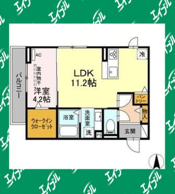 間取図 名古屋市営地下鉄東山線/一社駅 徒歩29分 3階 築2年