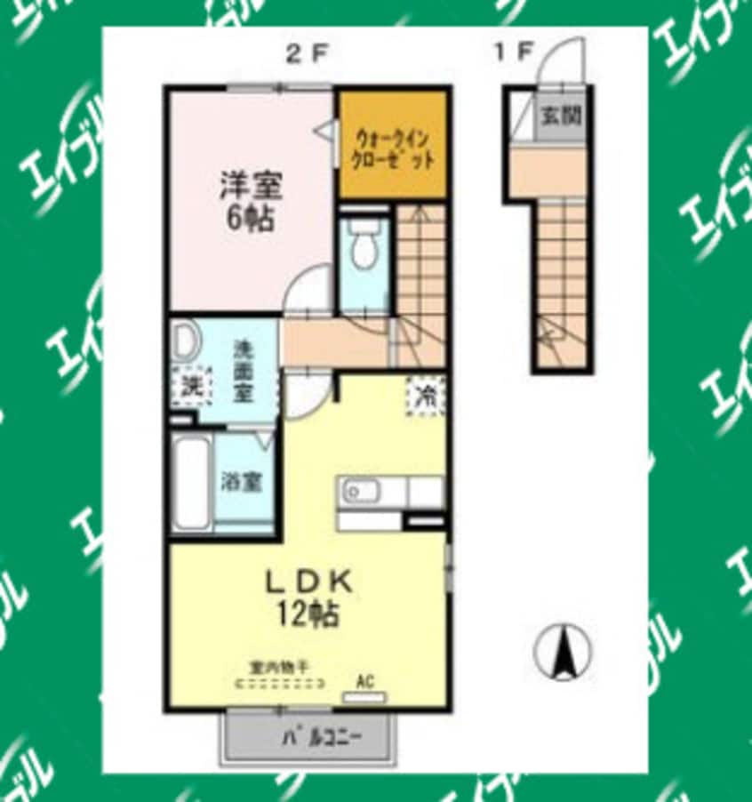 間取図 名鉄名古屋本線/中京競馬場前駅 徒歩13分 2階 築14年