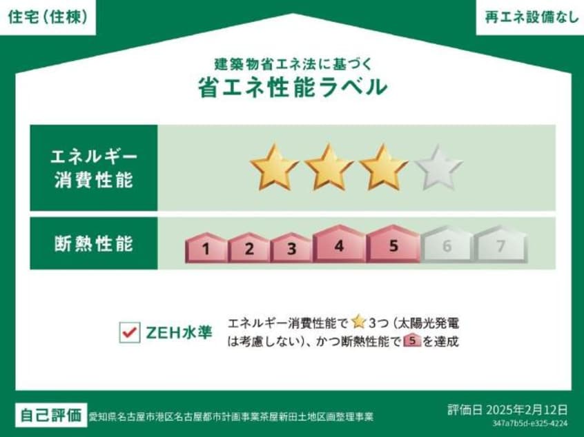 省エネ性能ラベル プレタージュ