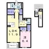 リルシア　Ⅰ 1LDKの間取り