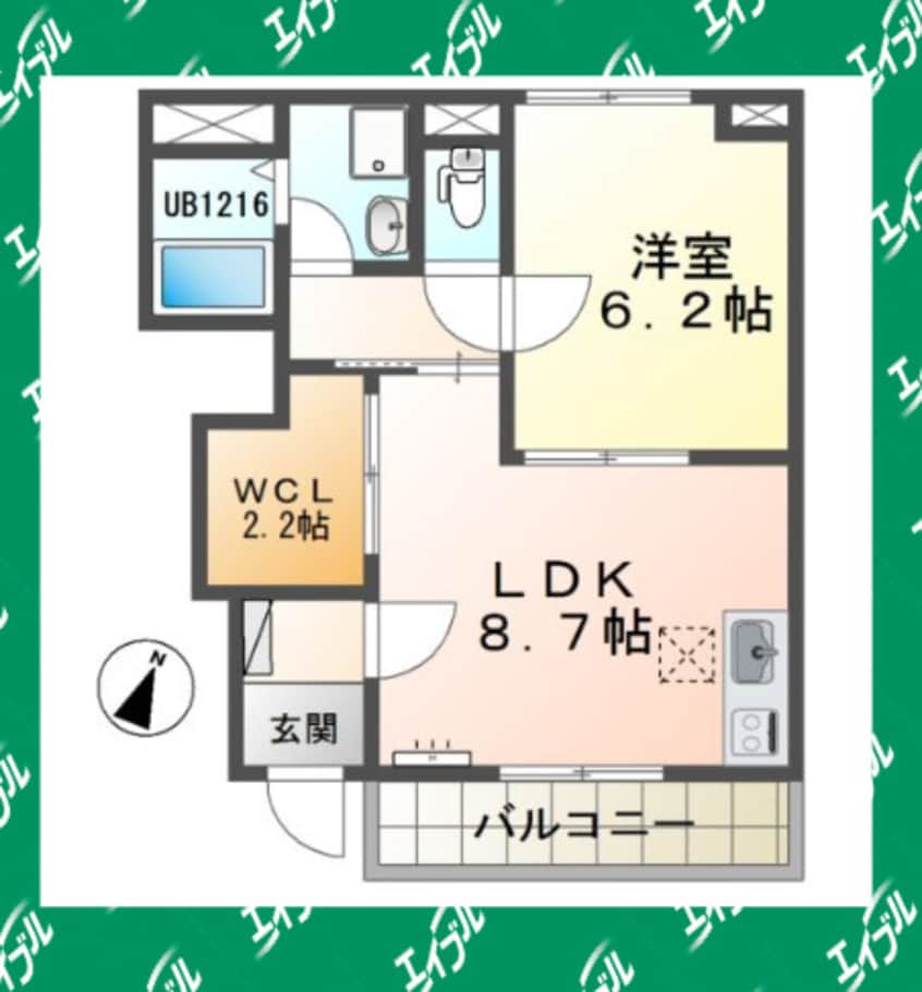 間取図 プラージュ鳴尾