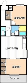 立華マンション 2LDKの間取り