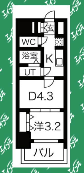 間取図 メイクス鶴舞Ⅱ